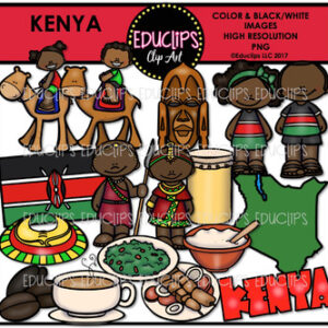 Kenya Clip Art Bundle {Educlips Clipart}
