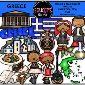 Greece Clip Art Bundle {Educlips Clipart}