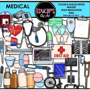 Medical Tools Clip Art Bundle {Educlips Clipart}