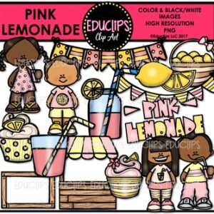 Pink Lemonade Clip Art Set {Educlips Clipart}