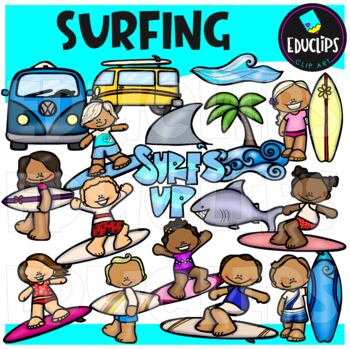 Surfing Clip Art Set {Educlips Clipart}