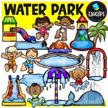 Water Park Clip Art Set {Educlips Clipart}