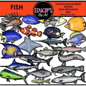 Fish Clip Art Bundle {Educlips Clipart}