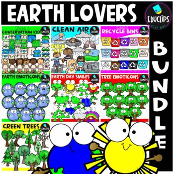 Earth Lovers Clip Art Bundle - EARTH DAY {Educlips Clipart}