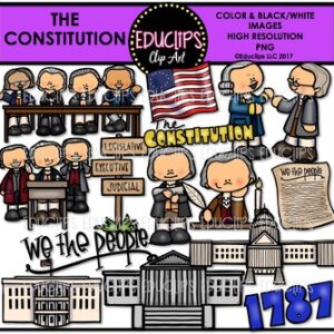 The Constitution Clip Art Bundle {Educlips Clipart}