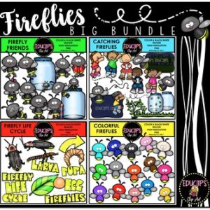 Fireflies Clip Art Big Bundle {Educlips Clipart}