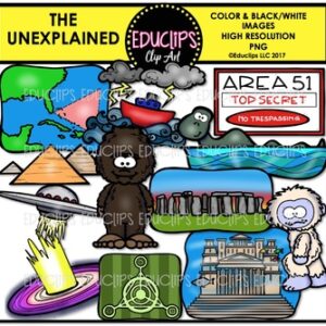 The Unexplained Clip Art Bundle {Educlips Clipart}