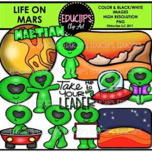 Life On Mars Clip Art Bundle {Educlips Clipart}
