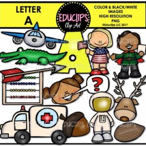 Letter A Clip Art Bundle {Educlips Clipart}