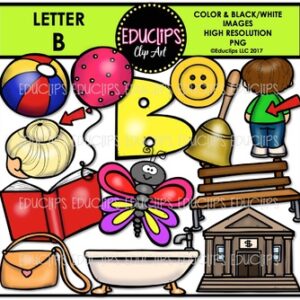 Letter B Clip Art Bundle {Educlips Clipart}