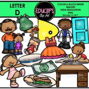 Letter D Clip Art Bundle {Educlips Clipart}