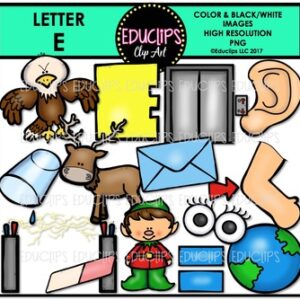 Letter E Clip Art Bundle {Educlips Clipart}