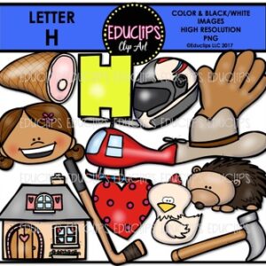 Letter H Clip Art Bundle {Educlips Clipart}