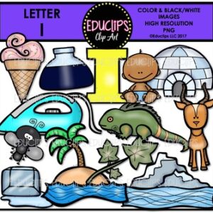 Letter I Clip Art Bundle {Educlips Clipart}