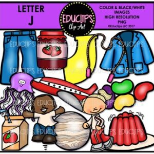 Letter J Clip Art Bundle {Educlips Clipart}