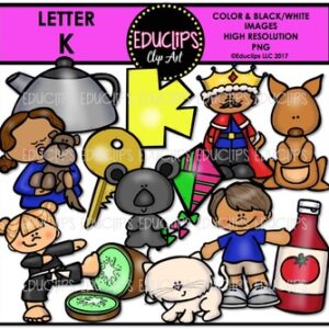 Letter K Clip Art Bundle {Educlips Clipart}