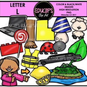 Letter L Clip Art Bundle {Educlips Clipart}