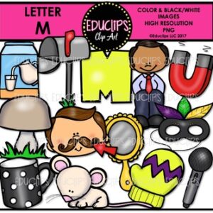 Letter M Clip Art Bundle {Educlips Clipart}