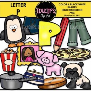 Letter P Clip Art Bundle {Educlips Clipart}