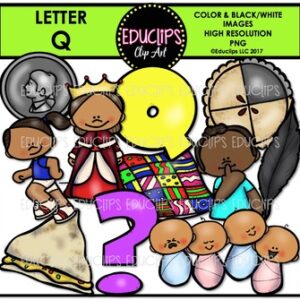 Letter Q Clip Art Bundle {Educlips Clipart}