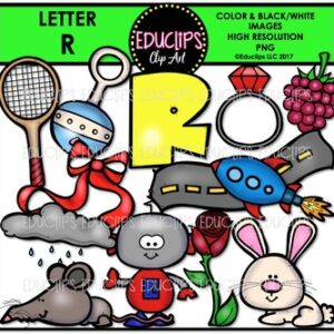 Letter R Clip Art Bundle {Educlips Clipart}
