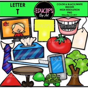 Letter T Clip Art Bundle {Educlips Clipart}
