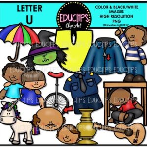 Letter U Clip Art Bundle {Educlips Clipart}