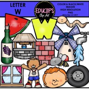 Letter W Clip Art Bundle {Educlips Clipart}