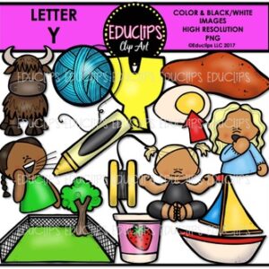 Letter Y Clip Art Bundle {Educlips Clipart}