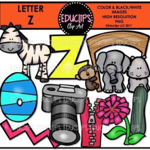 Letter Z Clip Art Bundle {Educlips Clipart}