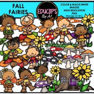 Fall Fairies Clip Art Bundle {Educlips Clipart}
