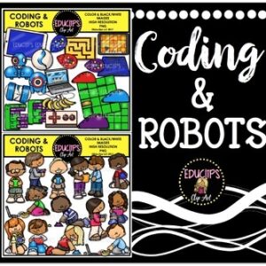 Coding & Robots Clip Art Bundle {Educlips Clipart}