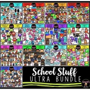 School Stuff Clip Art Ultra Bundle {Educlips Clipart}