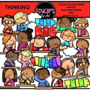 Thinking Clip Art Bundle {Educlips Clipart}