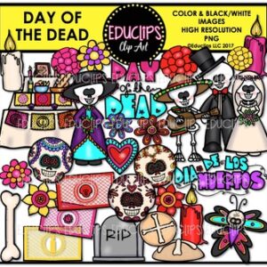 Day Of The Dead Clip Art Bundle {Educlips Clipart}