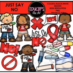 Just Say No Clip Art Bundle {Educlips Clipart}
