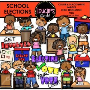 School Elections Clipart Bundle {Educlips Clipart}