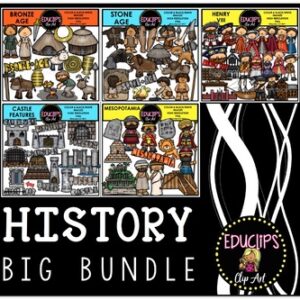 History Clip Art Big Bundle {Educlips Clipart}