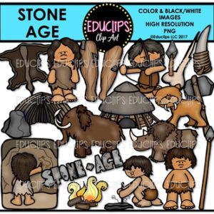 Stone Age Clip Art Bundle (Educlips Clipart)