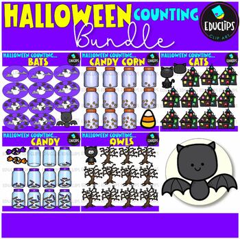 Halloween Counting Clip Art Bundle {Educlips Clipart}