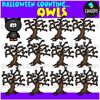 Counting Owls Clip Art Set {Educlips Clipart}