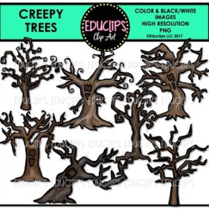 Creepy Trees Clip Art Bundle {Educlips Clipart}