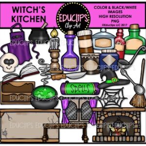 Witch’s Kitchen Clip Art Bundle {Educlips Clipart}