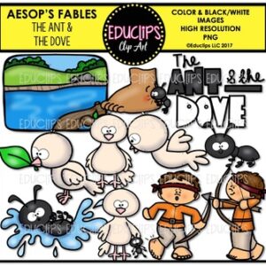 The Ant & The Dove Clip Art Bundle {Educlips Clipart}