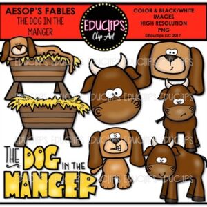 The Dog In The Manger Clip Art Bundle {Educlips Clipart}