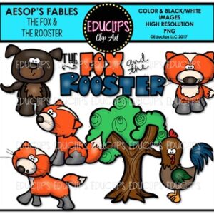 The Fox And The Rooster Clip Art Bundle {Educlips Clipart}