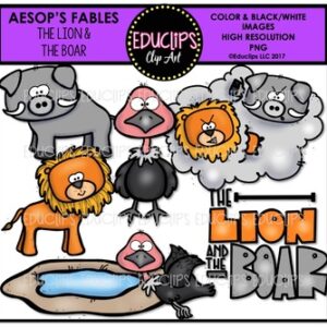The Lion & The Boar Clip Art Bundle {Educlips Clipart}