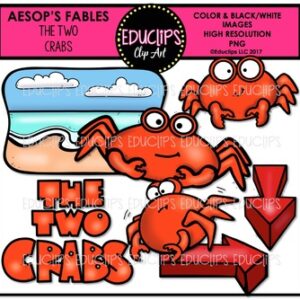 The Two Crabs Clip Art Bundle {Educlips Clipart}