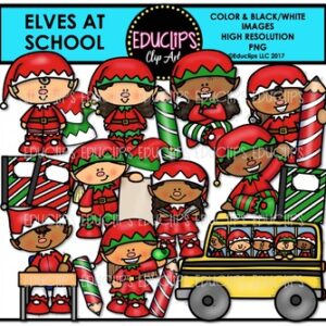 Elves At School Clip Art Bundle {Educlips Clipart}