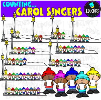 Counting Carol Singers Clip Art Set  {Educlips Clipart}